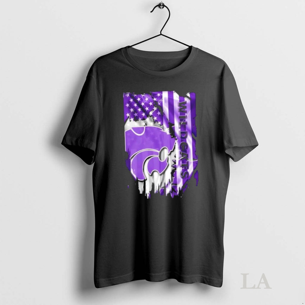 Original Kansas State Wildcats Football X American Flag