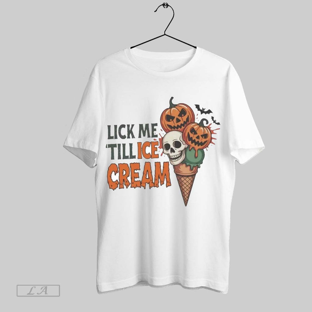 Original Lick Me Till Ice Cream Skull Pumpkin Halloween