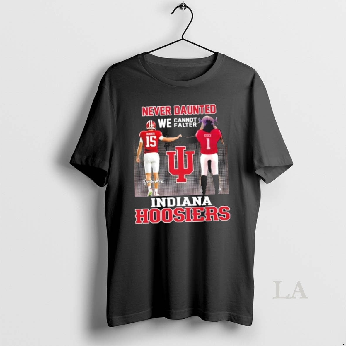 Original Mendoza Fist Bump Mascot Indiana Hoosiers Never Daunted We Cannot Falter