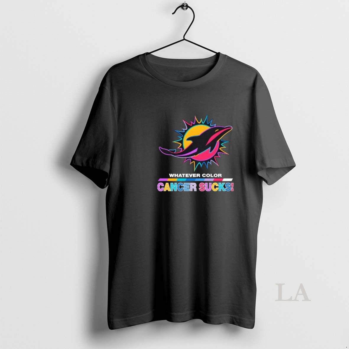 Original Miami Dolphins Football Whatever Color Cancer Sucks Logo Colors T-Shirts, Hoodie, Sweatshirt | WearSparks.com