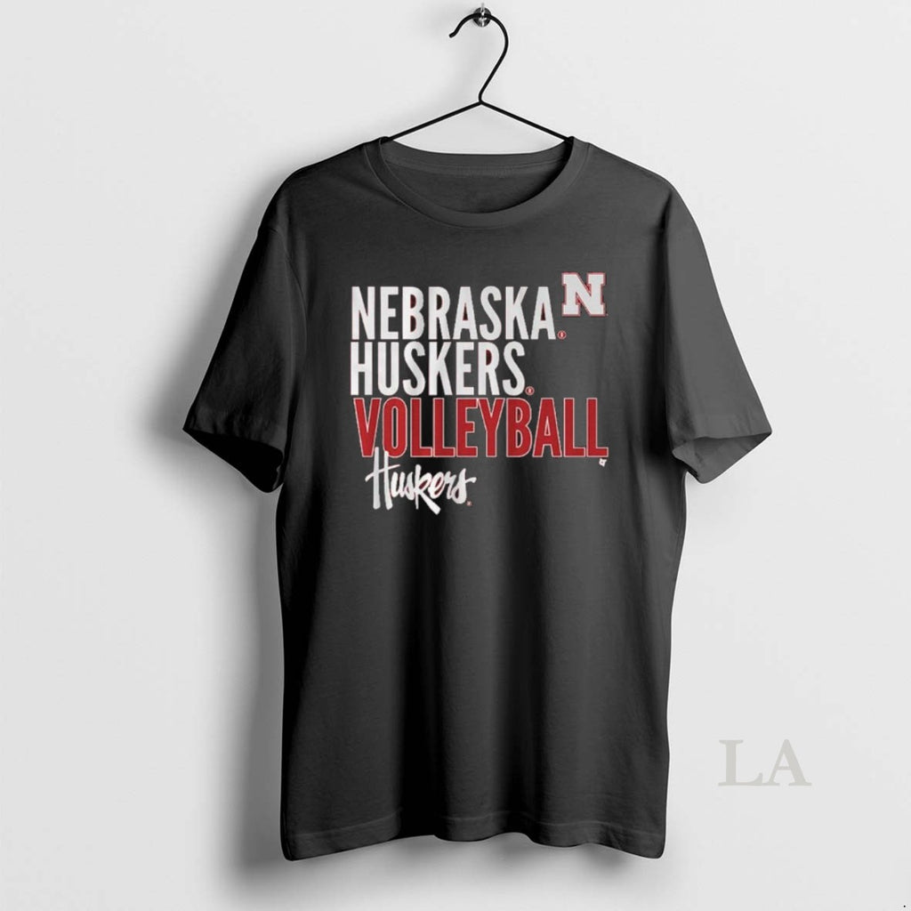 Original Nebraska Volleyball Text Logo Overlay