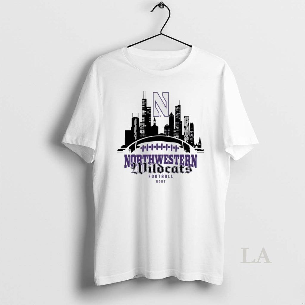 Original Northwestern Football 2025 Season City Skyline