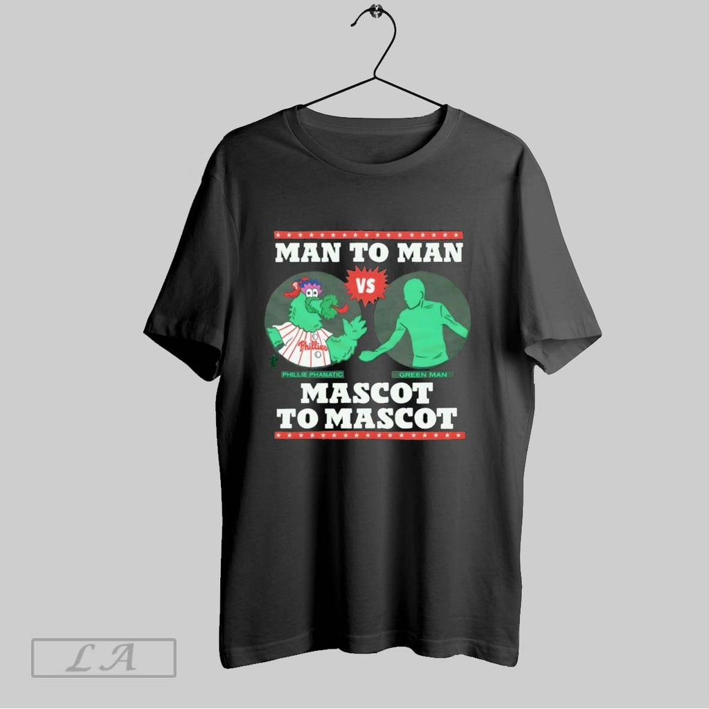 Original Philadelphia Phillies Man To Man Phillie Phanatic Vs Green Man Mascot To Mascot