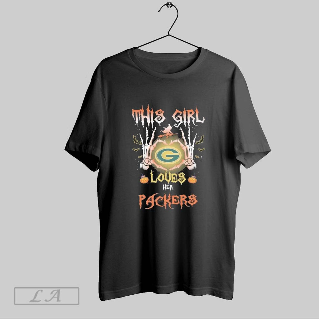 Original Skeleton Hand This Girl Loves Her Green Bay Packers