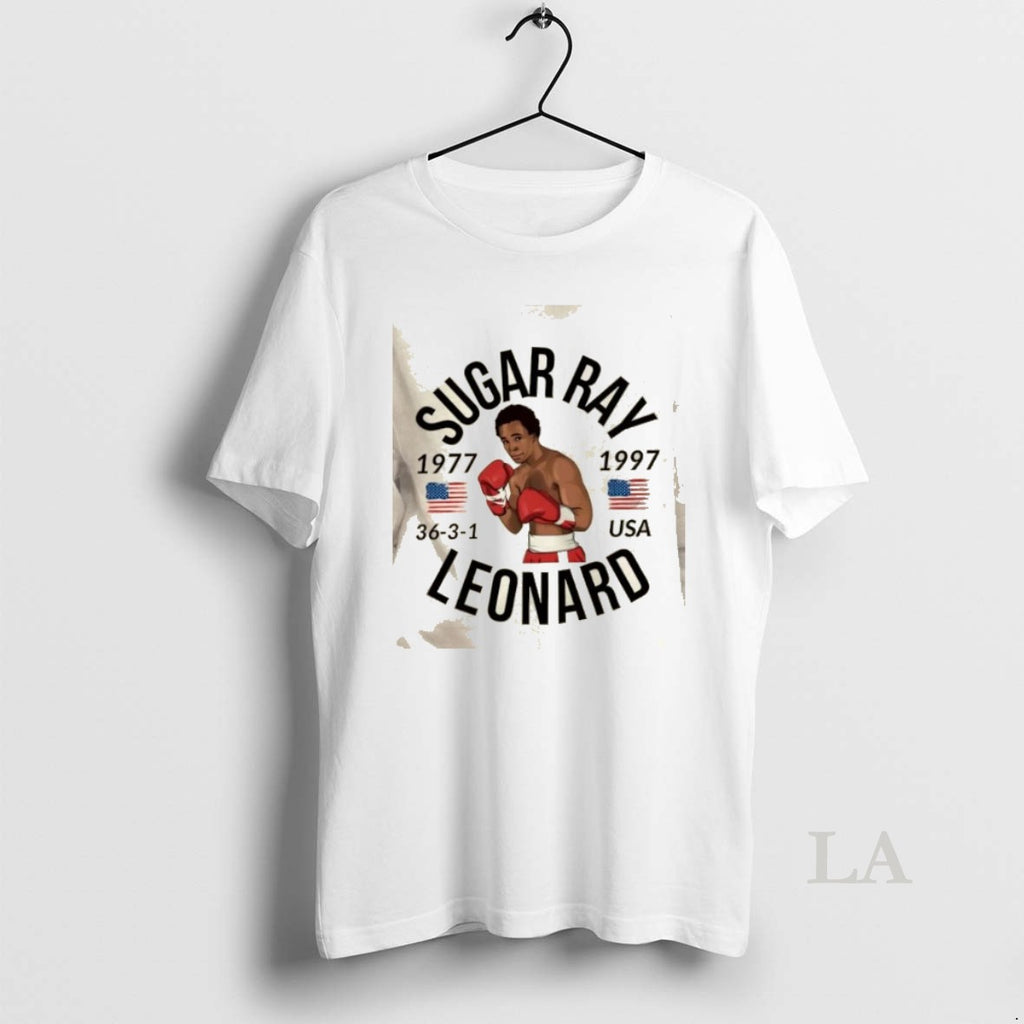 Original Sugar Ray Leonard 1977 Usa Flag