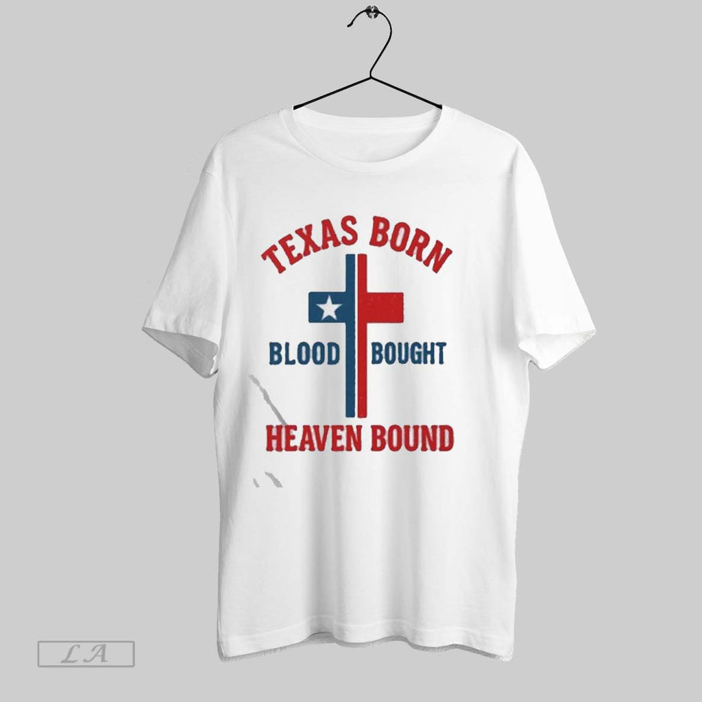 Original Texas Born Blood Bought Heaven Bound Cross