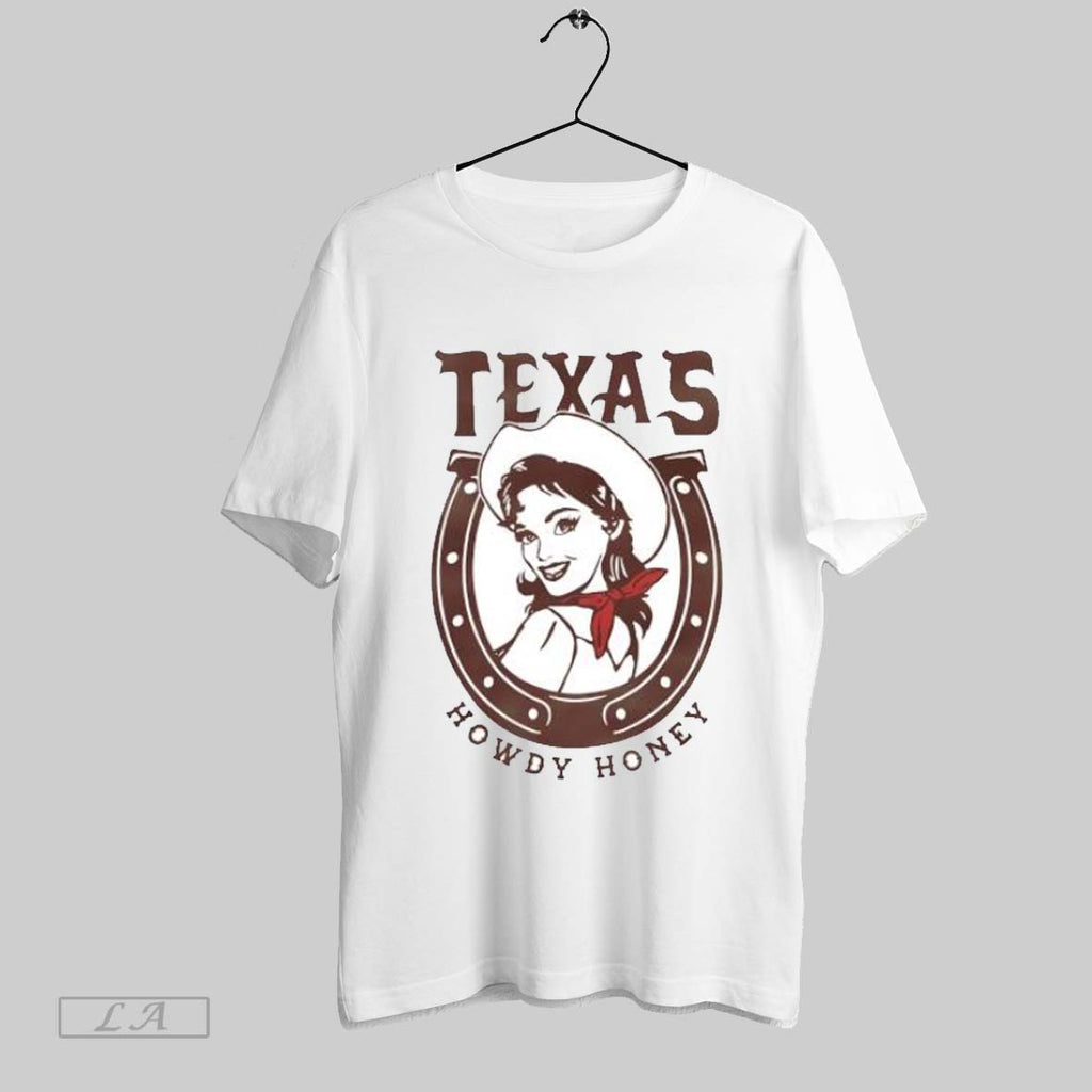 Original Texas Howdy Honey Pin Up Cowgirl Horseshoe