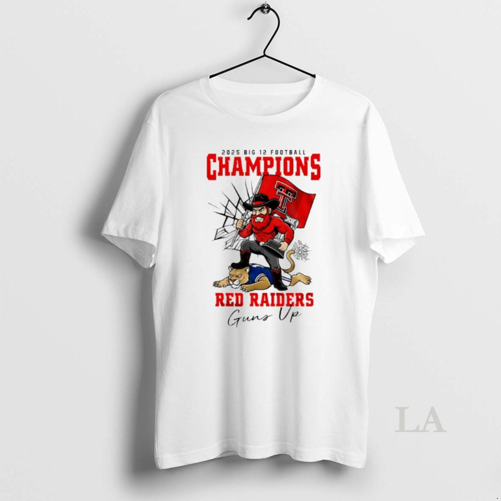 Original Texas Tech Red Raiders Ncaa 2025 Big 12 Football Champions Guns Up