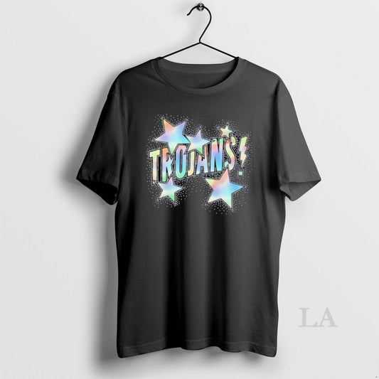 Original Trojans Glitter Effect And Stars Around Style T-Shirts, Hoodie, Sweatshirt | WearSparks.com