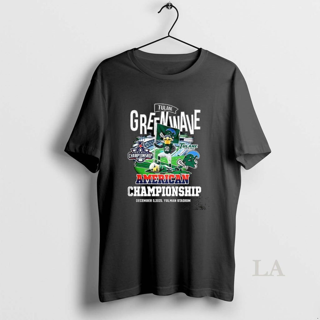Original Tulane Green Wave Beat North Texas Mean Green Ncaa American Championship 2025
