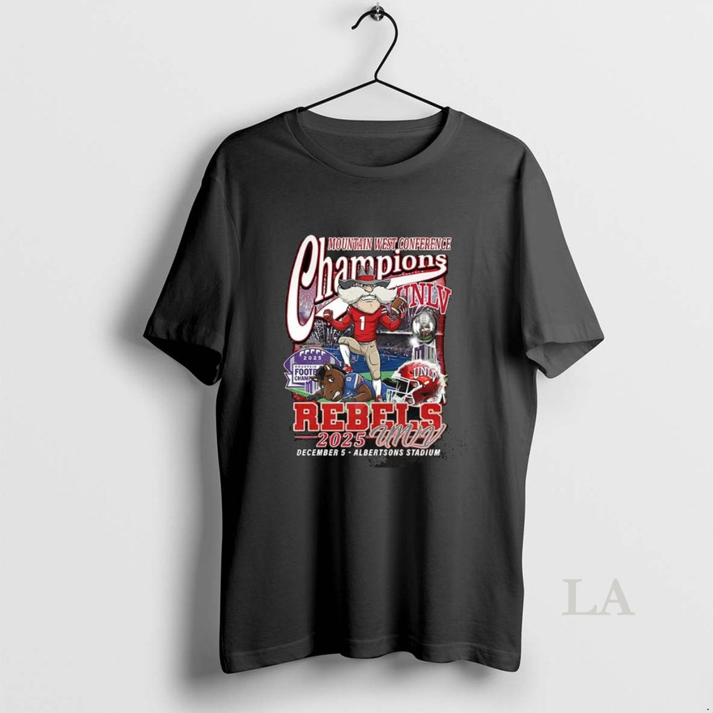 Original Unlv Rebels Mountain West Conference Champions 2025 Albertsons Stadium Mascot