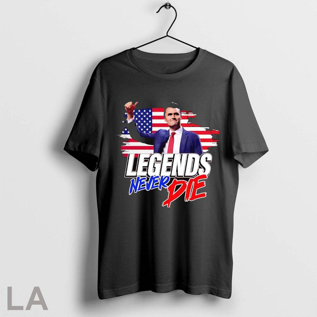 Original Us Flag Legends Never Die Charlie Kirk