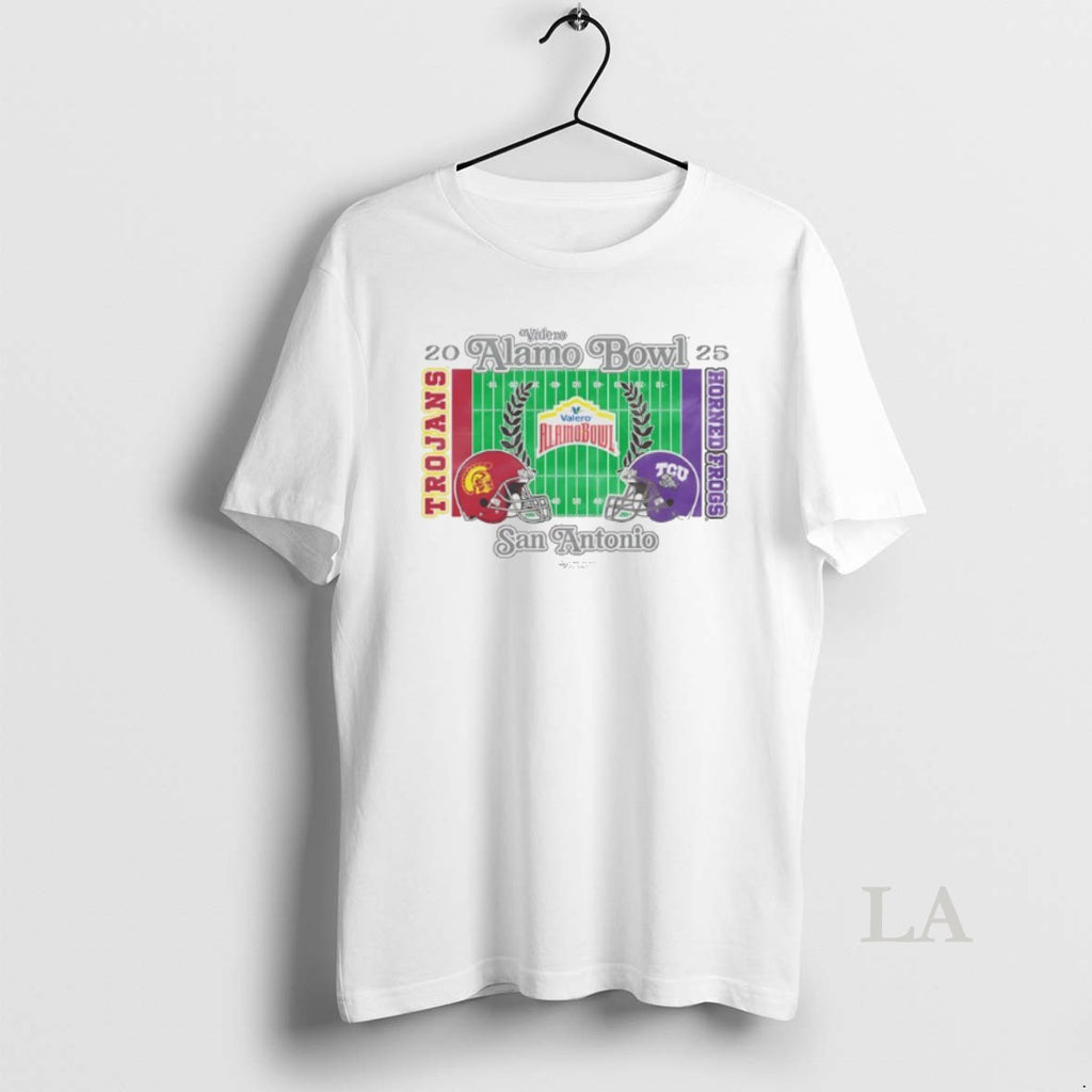 Original Usc Trojans Vs Tcu Horned Frogs 2025 Valero Alamo Bowl 2 Team Stadium