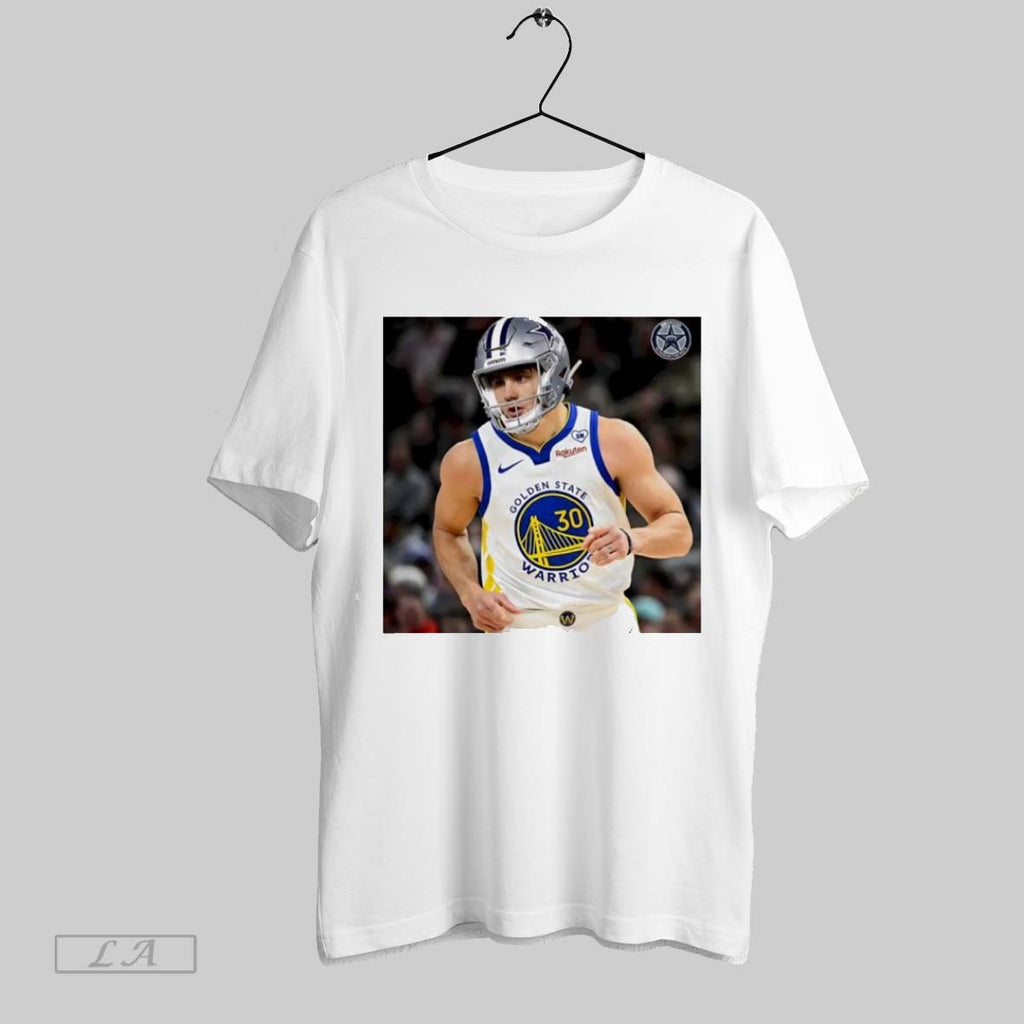 Original Brandon Aubrey Dallas Cowboys Football X Basketball Parody
