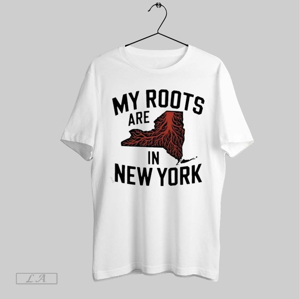 Original My Roots Are In New York State Map Roots