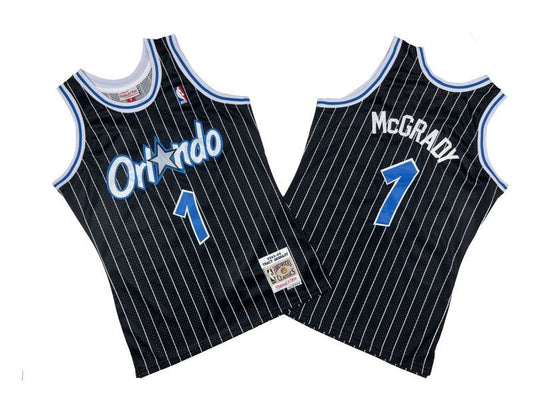 Orlando Magics #1 Penny Hardaway Magic 1 # Black White 03-04 Season Mitchell Retro Jersey Style 1