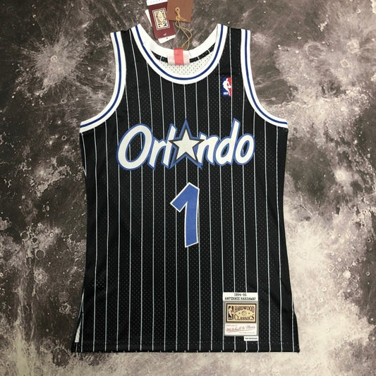 Orlando Magics #1 Penny Hardaway sw Magic 95 Season Black 1 # Hardaway Style 2