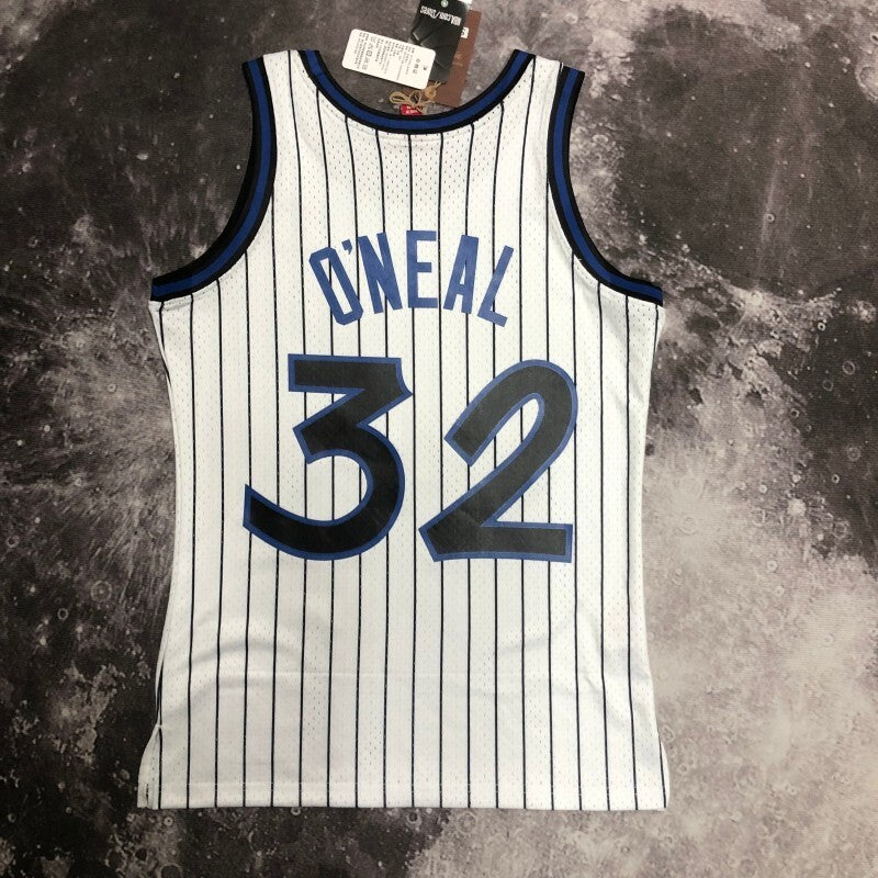 Orlando Magics #32 Shaquille O'Neal sw Magic 94 Season White 32 # O'Neal Style 1