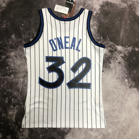 Orlando Magics #32 Shaquille O'Neal sw Magic 94 Season White 32 # O'Neal Style 1