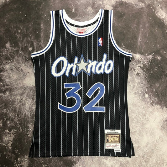 Orlando Magics #32 Shaquille O'Neal sw Magic 95 Season Black 32 # O'Neal Style 2