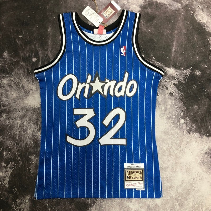 Orlando Magics #32 Shaquille O'Neal sw Magic 95 Season Blue 32 # O'Neal Style 2