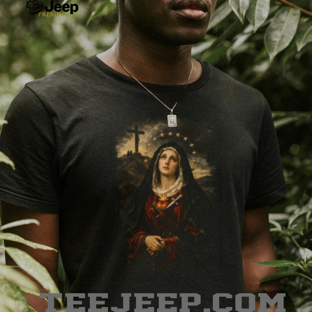 Our Lady of Sorrows Mater Dolorosa Catholic Religious Art Black T Shirt