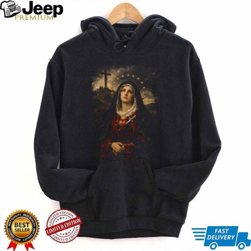 Our Lady of Sorrows Mater Dolorosa Catholic Religious Art Black T Shirt