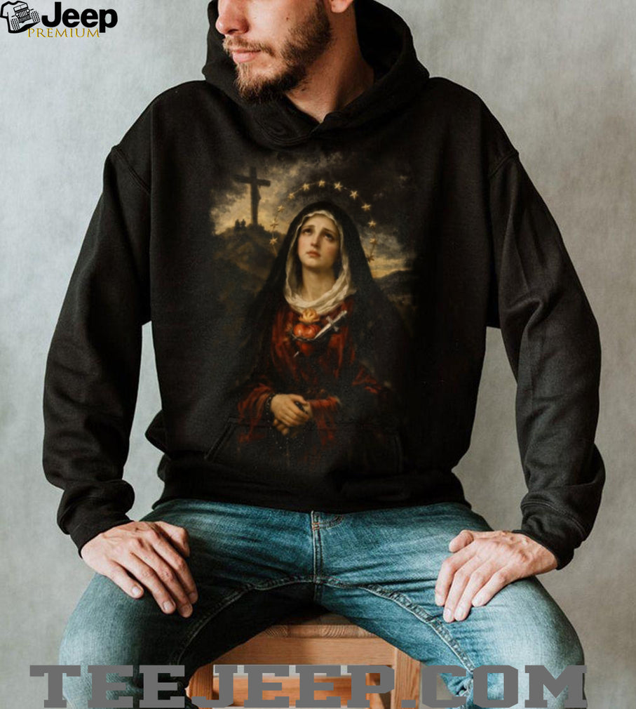 Our Lady of Sorrows Mater Dolorosa Catholic Religious Art Black T Shirt