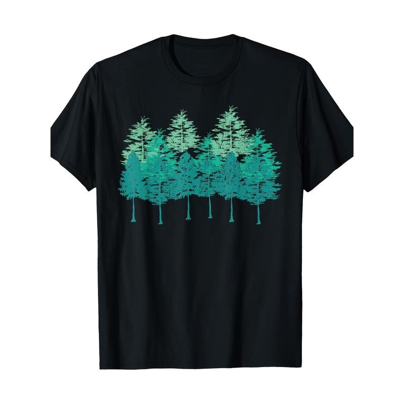 Outdoor Forest Trees Wildlife Natural Forest T-shirt -100% cotton Made in USA