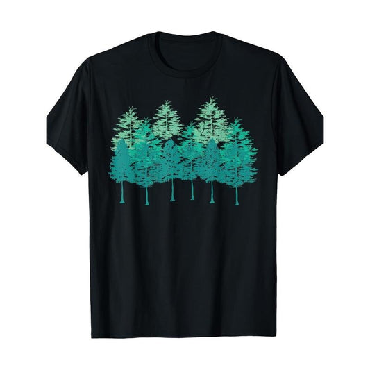 Outdoor Forest Trees Wildlife Natural Forest T-shirt -100% cotton Made in USA