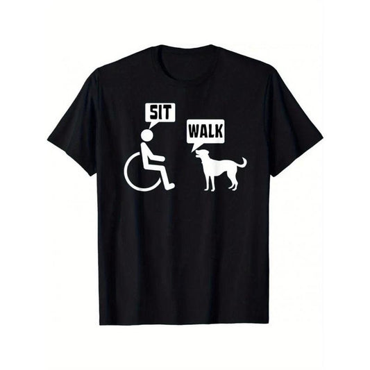 Outdoor men's clothing quality materials, wheelchair humor jokes, disabled wheelchair T-shirt graphic T-shirt men's clothing tops Camisas streetwear Made in USA