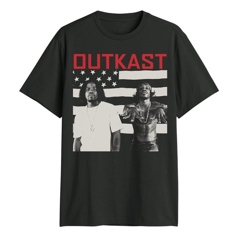 Outkast Mens Stank Album Graphic Tee Shirt, Vintage Rap Hip Hop 90s, Music Lover, Unisex Shirt,  Top Menswear Streetwear Round Neck Crewneck Tropical Casual Short Sleeve