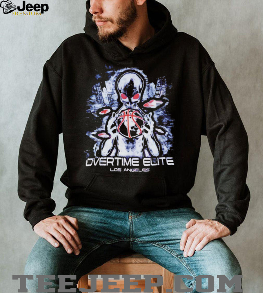 Overtime Elite Los Angeles Alien Basketball Graphic Retro Style Men Fans T Shirt