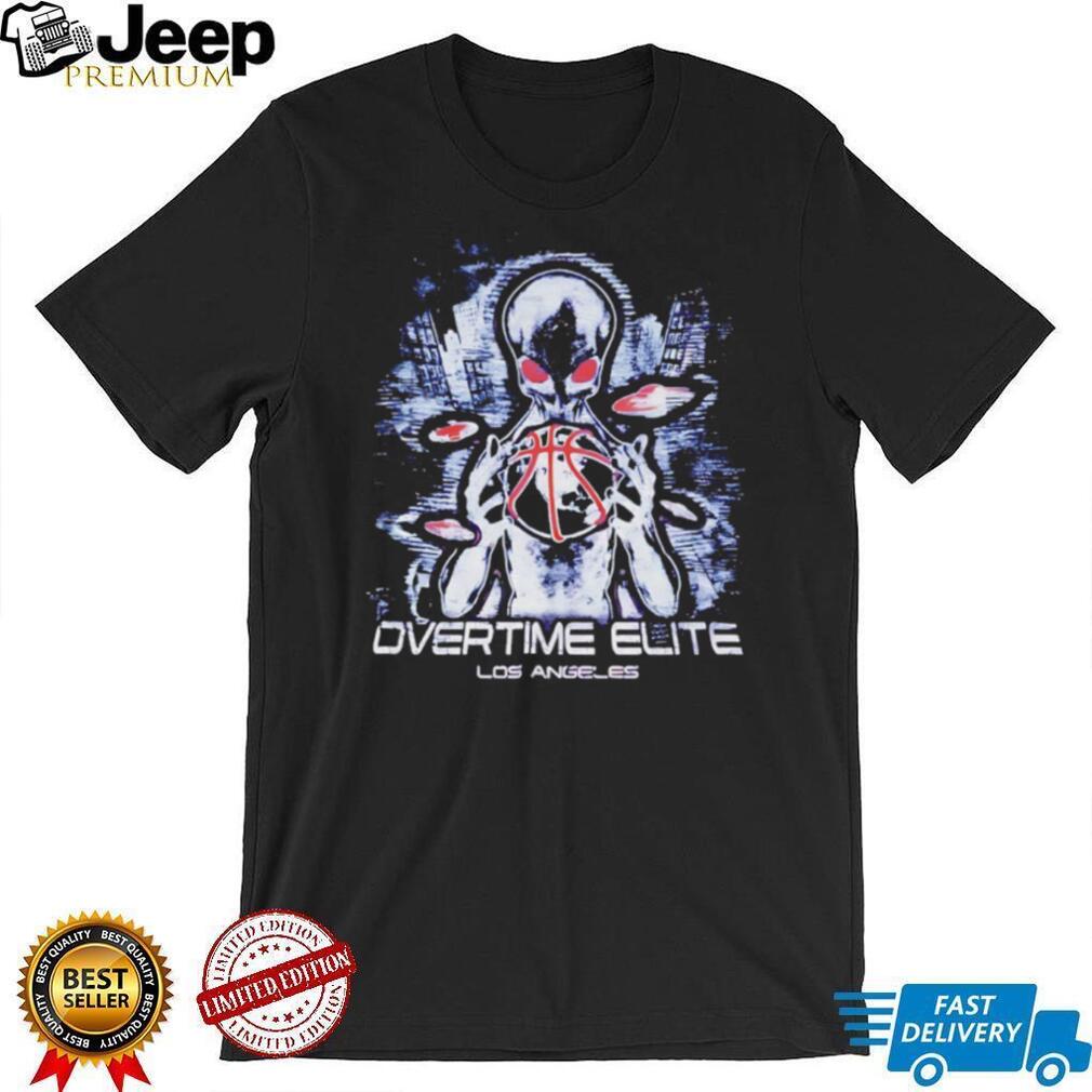 Overtime Elite Los Angeles Alien Basketball Graphic Retro Style Men Fans T Shirt