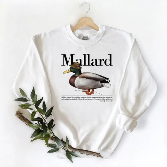 PA2501 Vintage Mallard Duck graphic Unisex Tshirt Sweatshirt Hoodie, for duck hunters, husbands, Hunting Season Cotton Womenswear