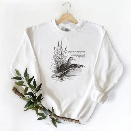 PA49 Vintage Mallard Duck graphic Unisex Tshirt wild duck Sweatshirt Hoodie, for duck hunters, husbands, Hunting Season