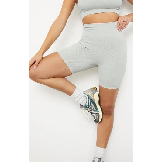 PAC 1980 Women's Active Seamless Ribbed Biker Shorts