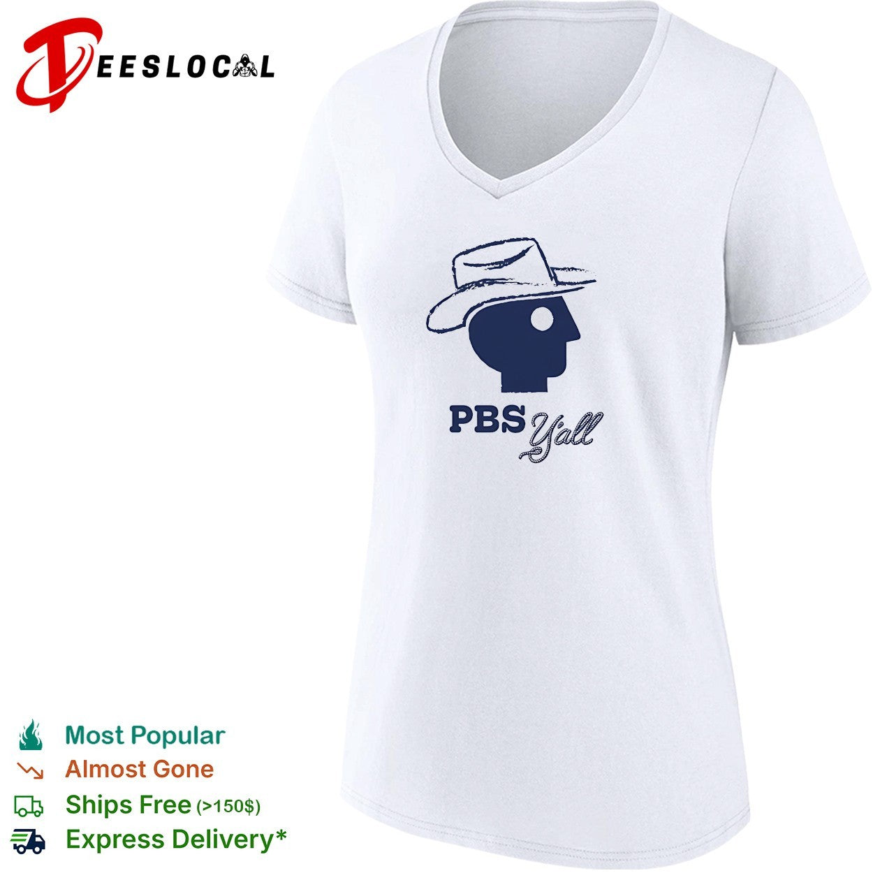 PBS Y’all cowboy silhouette shirt