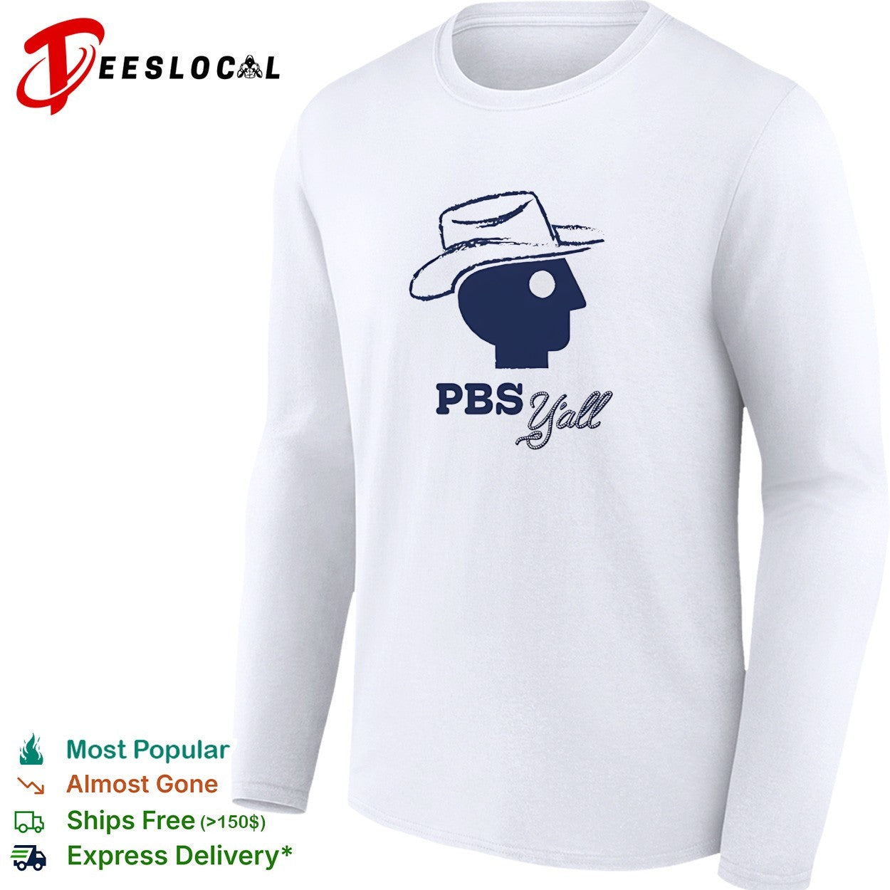 PBS Y’all cowboy silhouette shirt