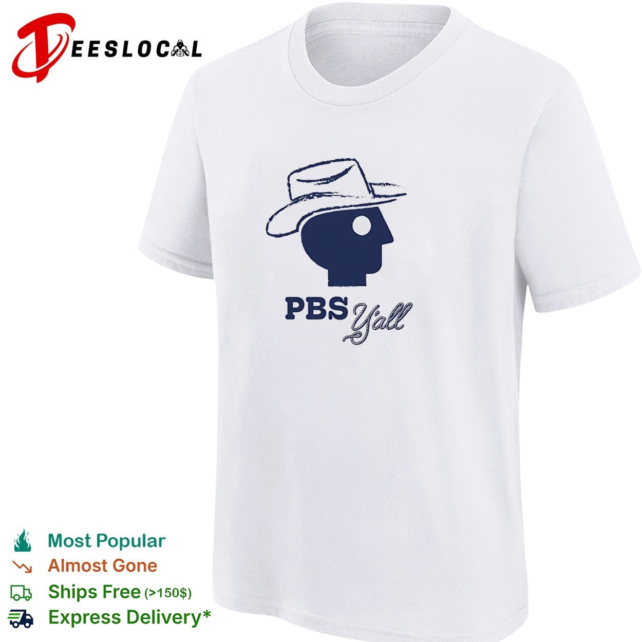 PBS Y’all cowboy silhouette shirt