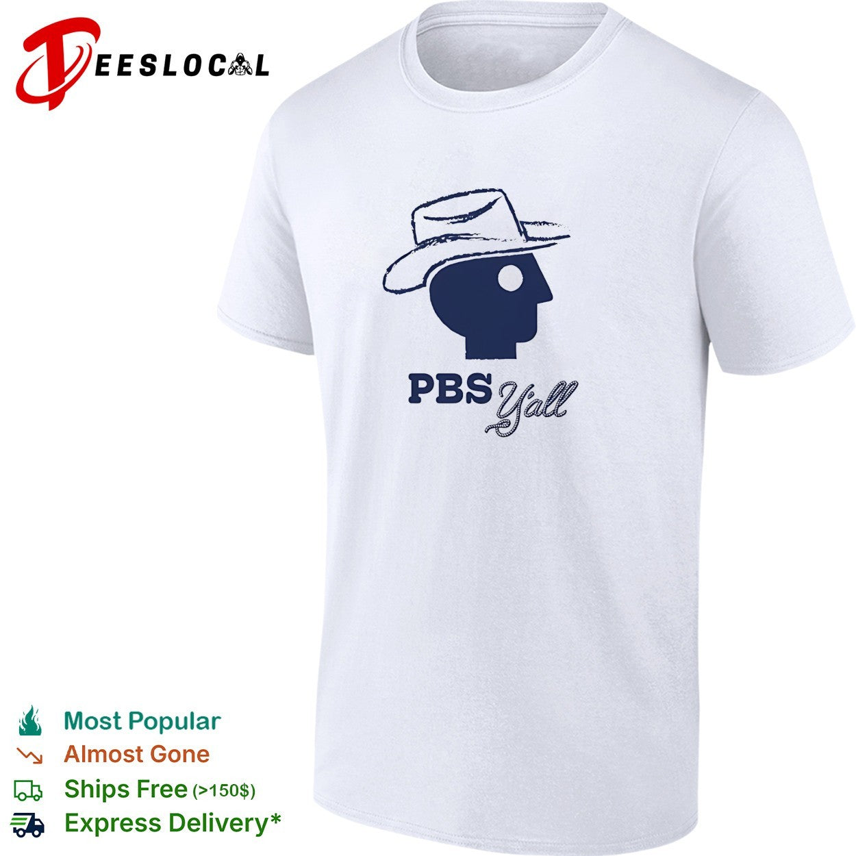 PBS Y’all cowboy silhouette shirt