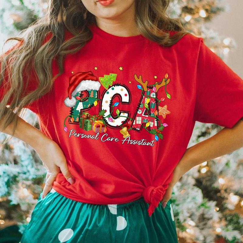PCA Christmas T-shirt, Christmas PCA Shirt, Patient Care Assistant Appreciation Gift, Patient Care Assistant Tee