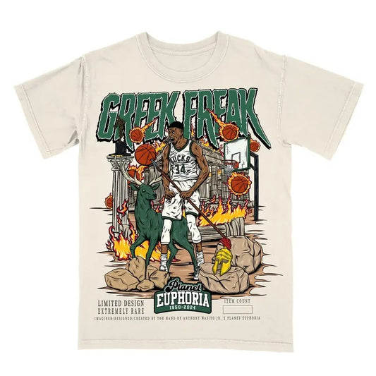 PE Giannis Antetokounmpo "Greek Freak" Planet Euphoria Shirt, Vintage 90s Unisex Tee Various Sizes and Colors, shirt trend