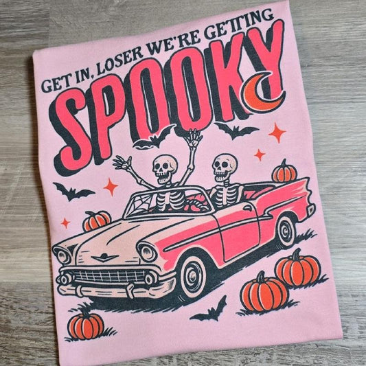 PINK Get in loser were getting spooky Graphic Tee