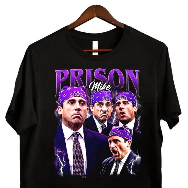 PRISON MIKE Vintage Tv Series Shirt, The Office Steve Carell Tshirt Menswear Top Streetwear Bestie