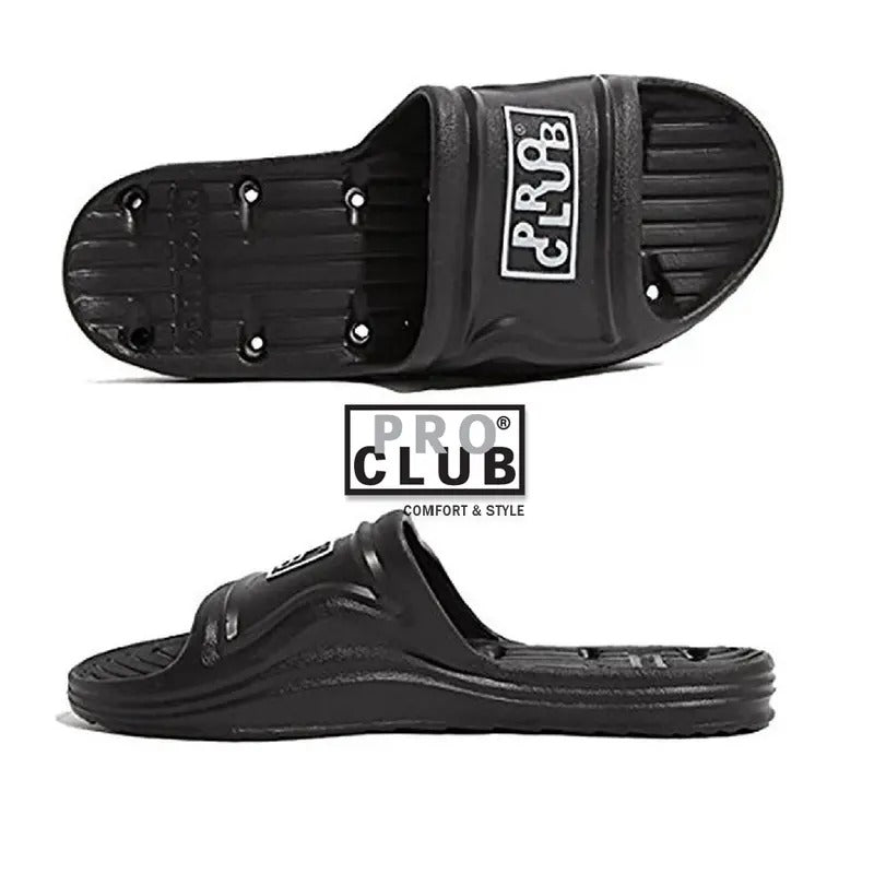 PROCLUB Men's Shower Slipper Sandal Non Slip Resistant Shoes PRO CLUB Waterproof Quick Drying Comfortable Durable Camps Dorms Locker Rooms Massage Spa Resorts Showers Gyms Sauna Hip Hop Harem