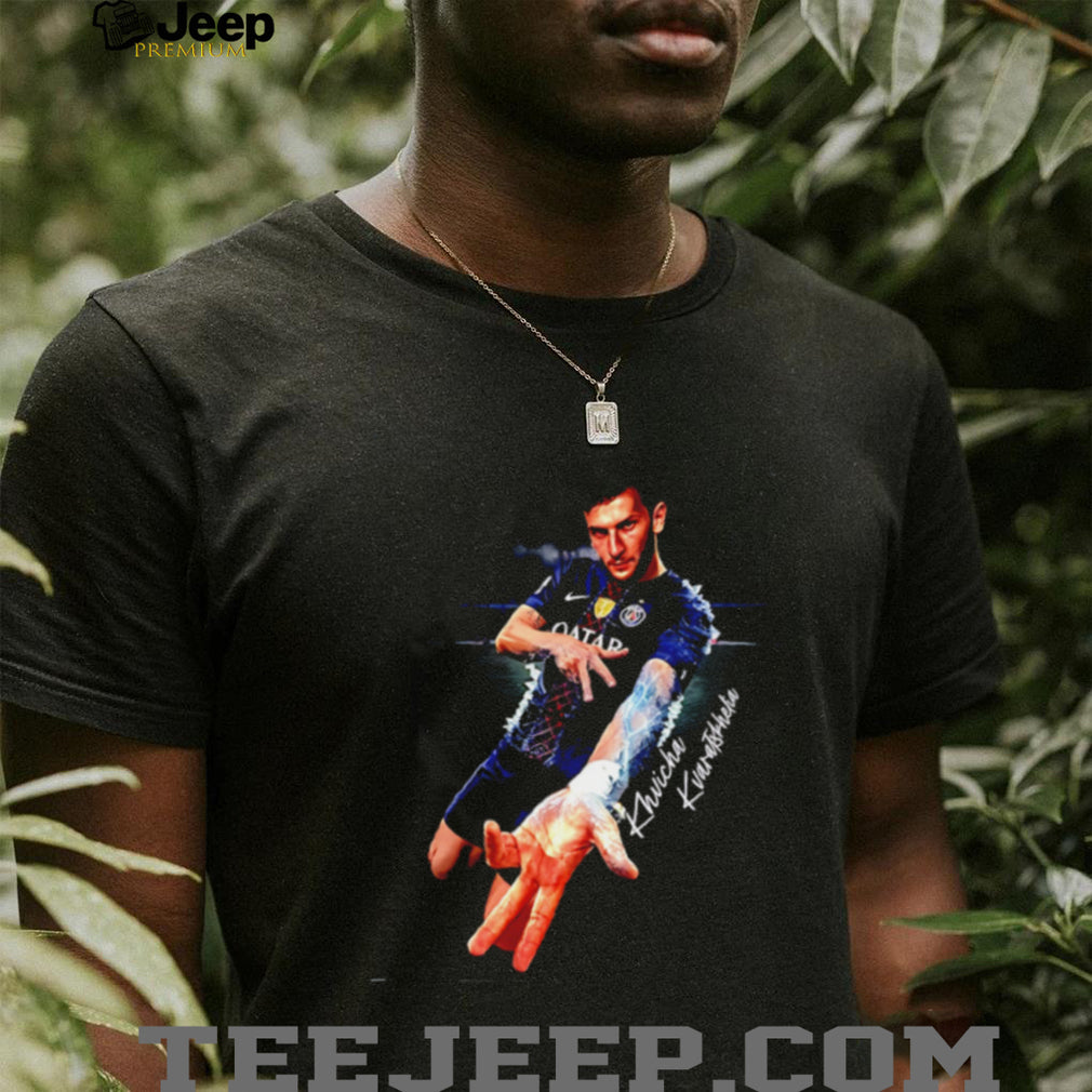 PSG Khvicha Kvaratskhelia Hip hop hand shirt