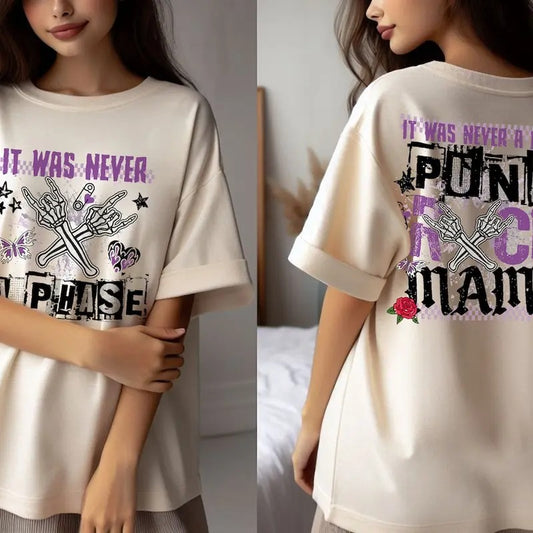 PUNK rock mamashirt, Mama Tour, Motherhood shirt , Mothers Day Gift, Cool Trendy Mom, It was never a phase shirt