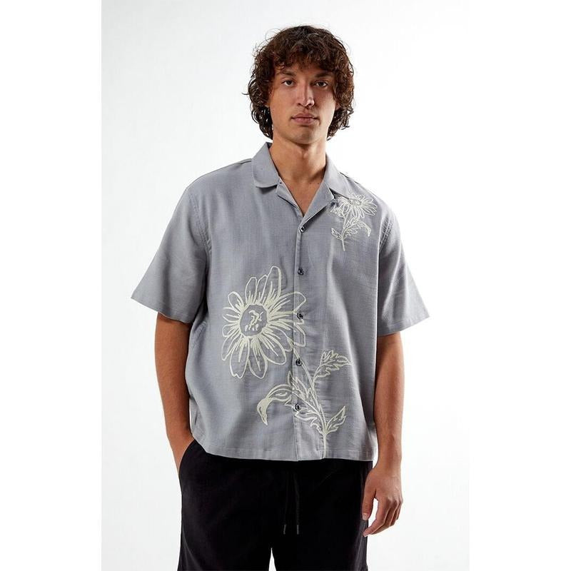 PacSun Men's Flower Resort Oversized Camp Shirt