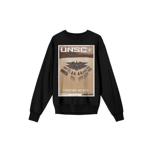 PacSun Men's Halo Together We Rise UNSC Poster Crew Neck Sweatshirt